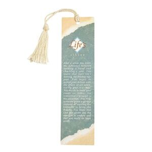 Vintage 90s Life's Lesson Bookmark cream tassel Inspirations 1993 Artworks PT101